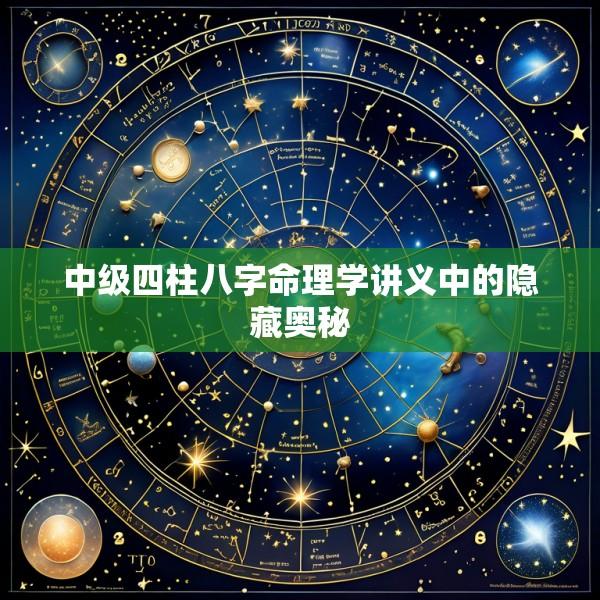 中级四柱八字命理学讲义中的隐藏奥秘