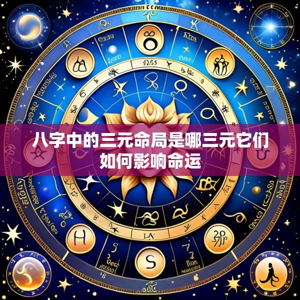 八字中的三元命局是哪三元它们如何影响命运