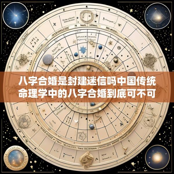 八字合婚是封建迷信吗中国传统命理学中的八字合婚到底可不可信