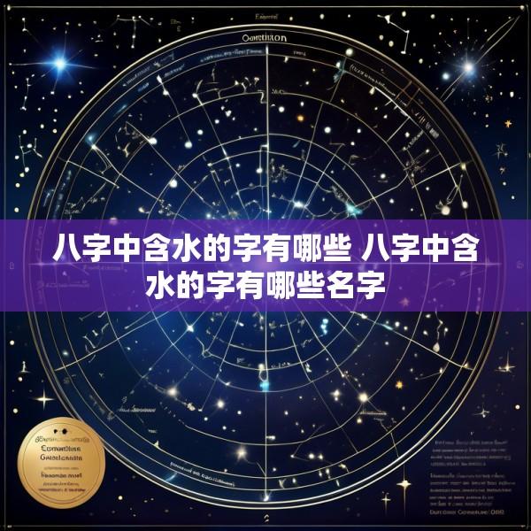 八字中含水的字有哪些 八字中含水的字有哪些名字