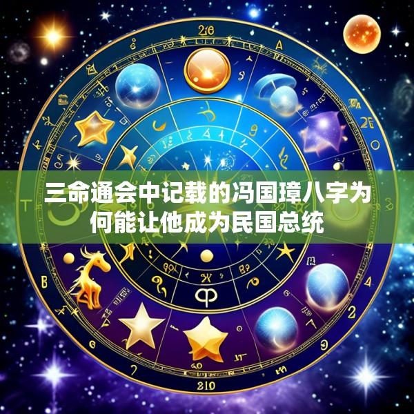 三命通会中记载的冯国璋八字为何能让他成为民国总统