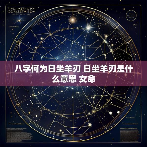 八字何为日坐羊刃 日坐羊刃是什么意思 女命
