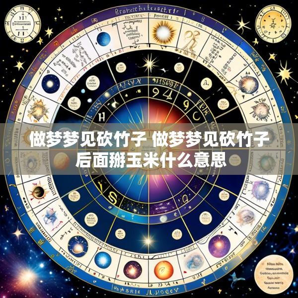 做梦梦见砍竹子 做梦梦见砍竹子 后面掰玉米什么意思