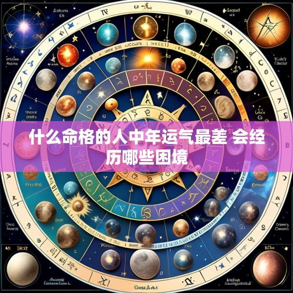 什么命格的人中年运气最差 会经历哪些困境