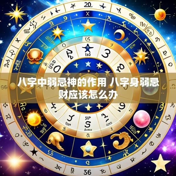 八字中弱忌神的作用 八字身弱忌财应该怎么办
