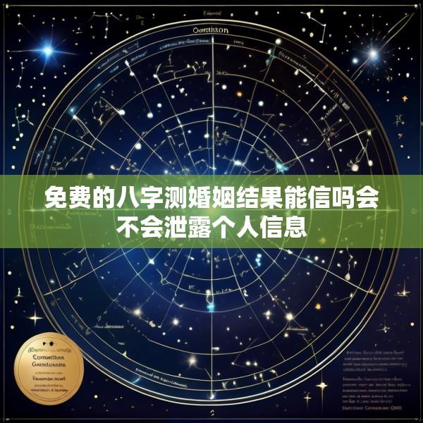 免费的八字测婚姻结果能信吗会不会泄露个人信息