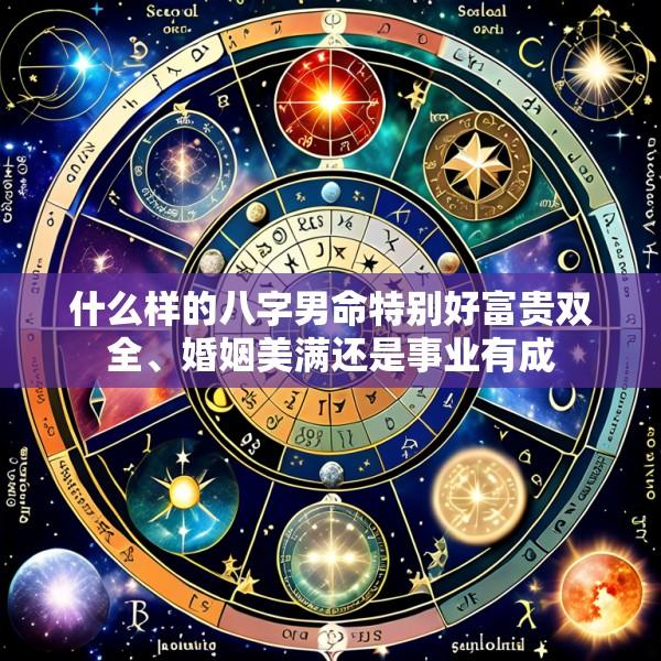 什么样的八字男命特别好富贵双全、婚姻美满还是事业有成