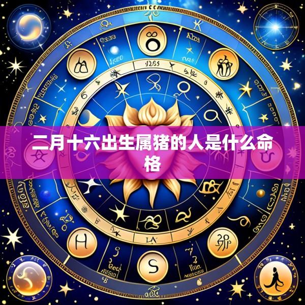 二月十六出生属猪的人是什么命格