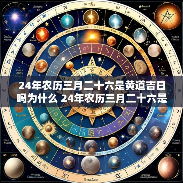 24年农历三月二十六是黄道吉日吗为什么 24年农历三月二十六是黄道吉日吗为什么不能结婚