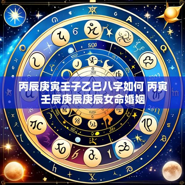 丙辰庚寅壬子乙巳八字如何 丙寅壬辰庚辰庚辰女命婚姻