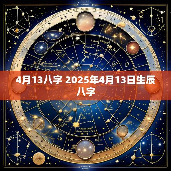 4月13八字 2025年4月13日生辰八字