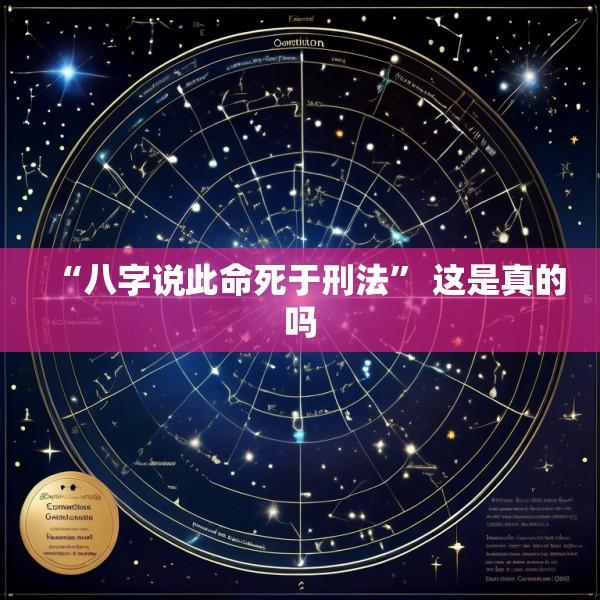 “八字说此命死于刑法” 这是真的吗