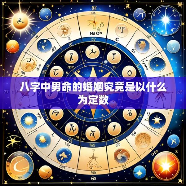 八字中男命的婚姻究竟是以什么为定数