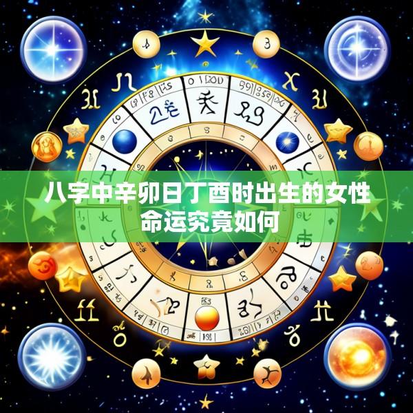 八字中辛卯日丁酉时出生的女性 命运究竟如何