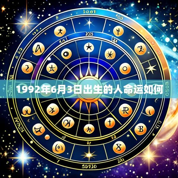 1992年6月3日出生的人命运如何