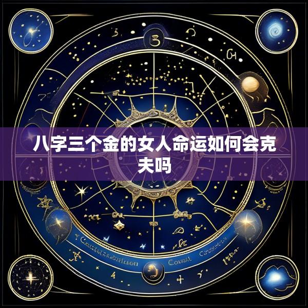 八字三个金的女人命运如何会克夫吗
