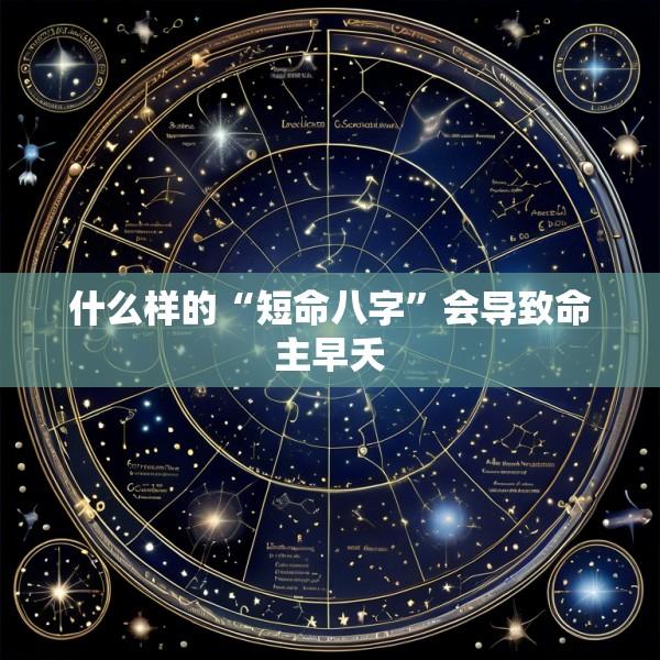 什么样的“短命八字”会导致命主早夭
