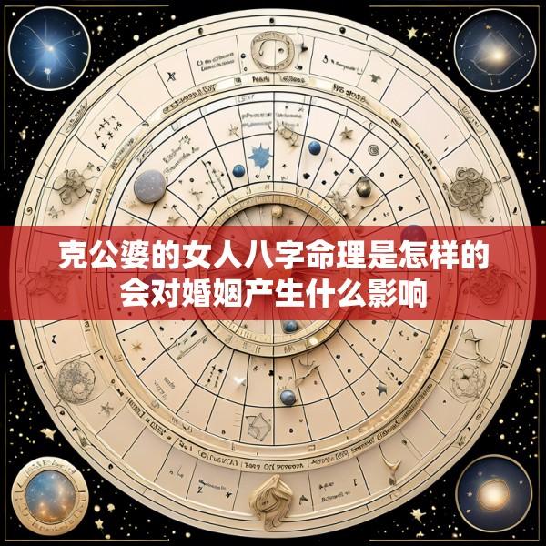 克公婆的女人八字命理是怎样的会对婚姻产生什么影响