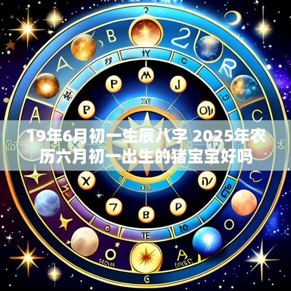 19年6月初一生辰八字 2025年农历六月初一出生的猪宝宝好吗