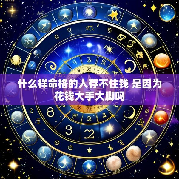 什么样命格的人存不住钱 是因为花钱大手大脚吗