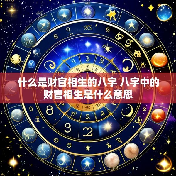 什么是财官相生的八字 八字中的财官相生是什么意思