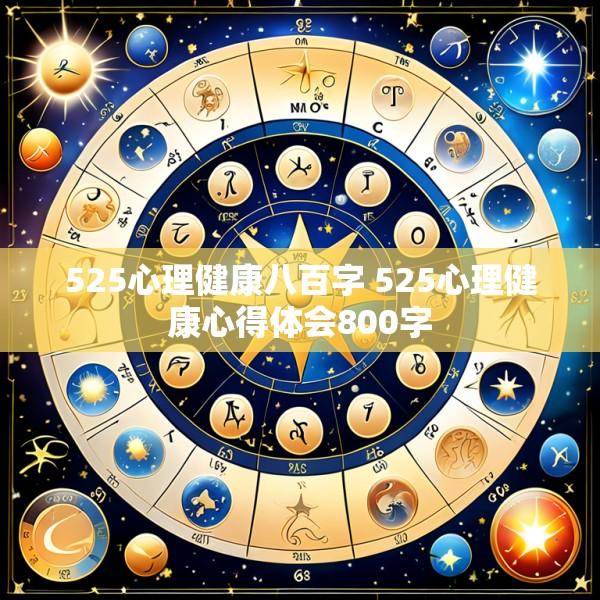 525心理健康八百字 525心理健康心得体会800字