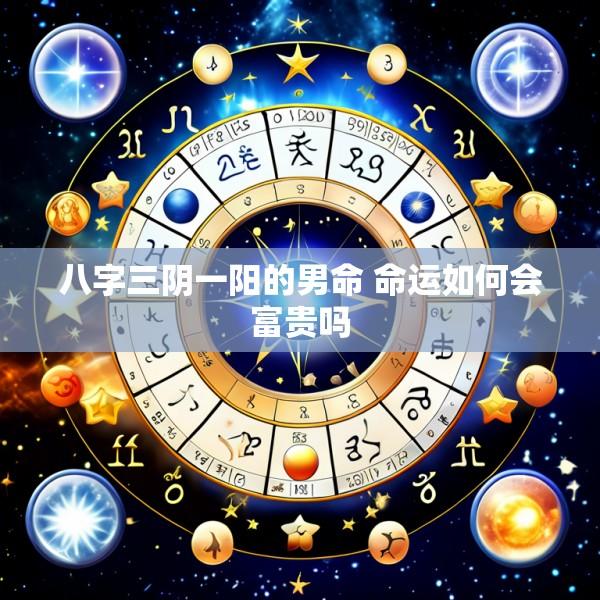 八字三阴一阳的男命 命运如何会富贵吗