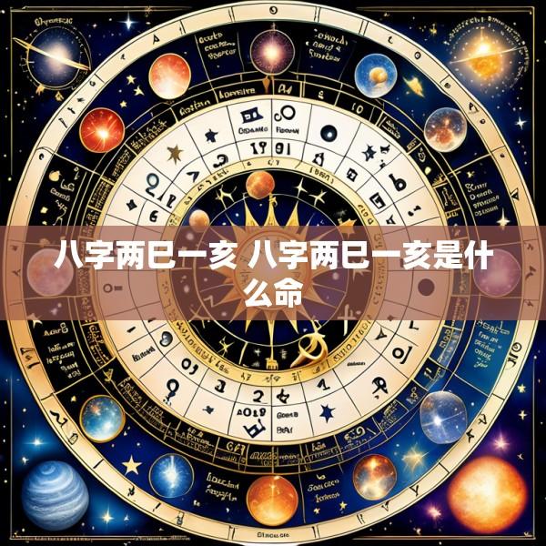 八字两巳一亥 八字两巳一亥是什么命