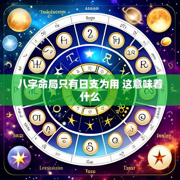八字命局只有日支为用 这意味着什么
