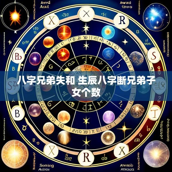 八字兄弟失和 生辰八字断兄弟子女个数