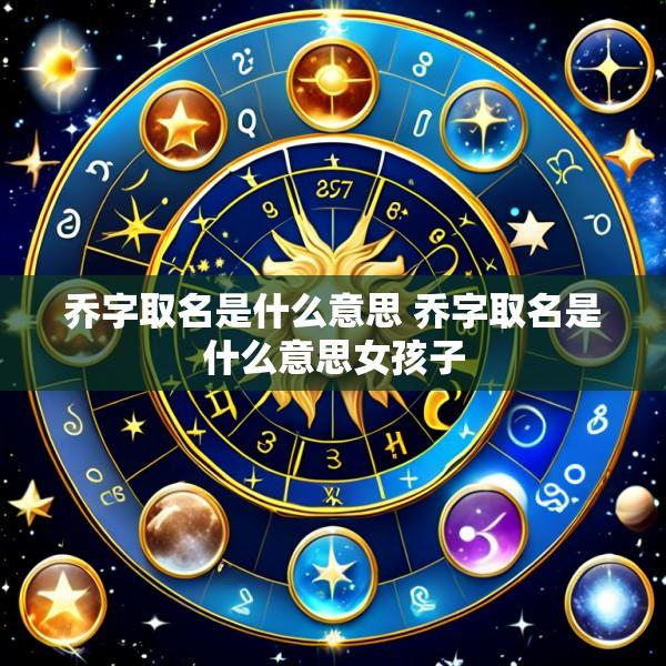 乔字取名是什么意思 乔字取名是什么意思女孩子