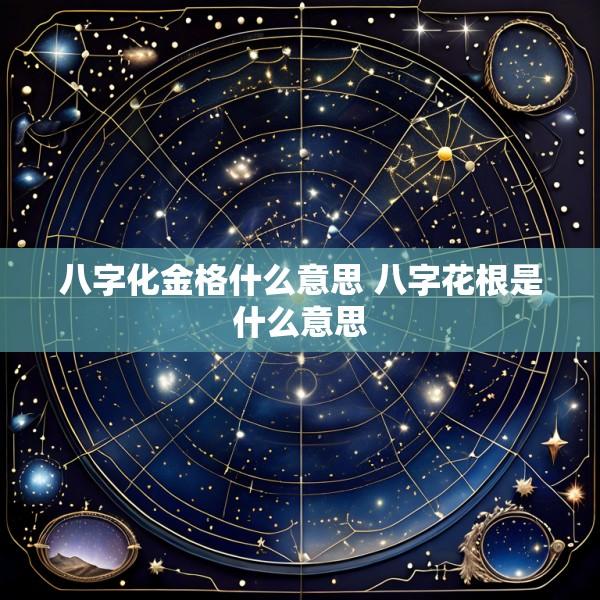 八字化金格什么意思 八字花根是什么意思