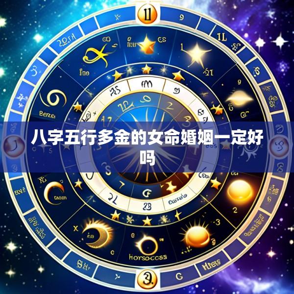 八字五行多金的女命婚姻一定好吗