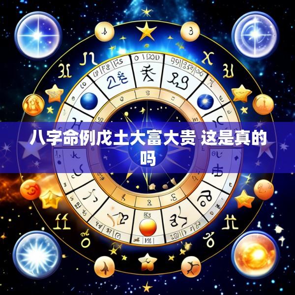 八字命例戊土大富大贵 这是真的吗