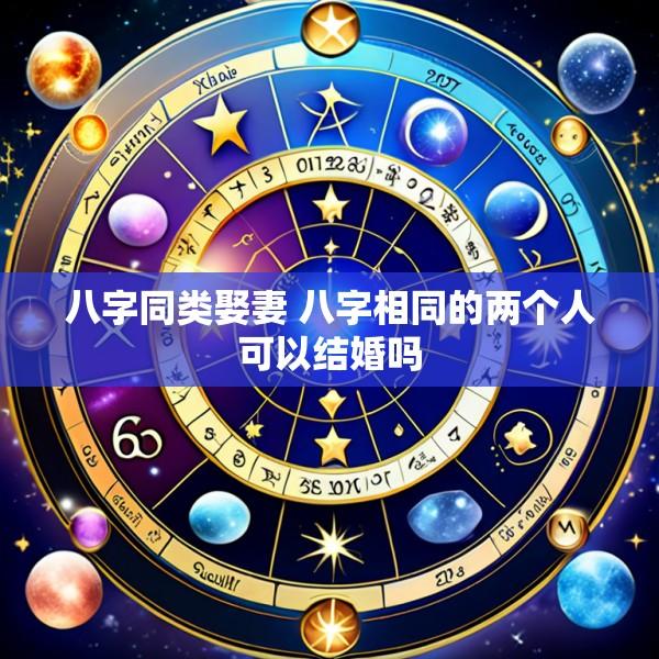 八字同类娶妻 八字相同的两个人可以结婚吗