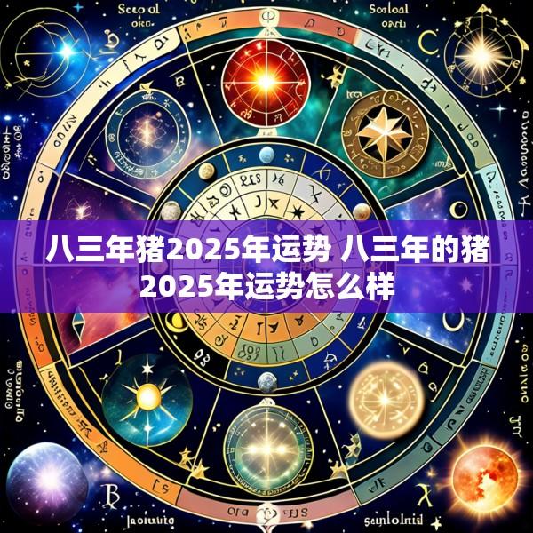 八三年猪2025年运势 八三年的猪2025年运势怎么样