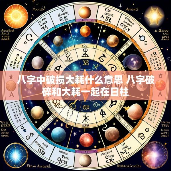 八字中破损大耗什么意思 八字破碎和大耗一起在日柱