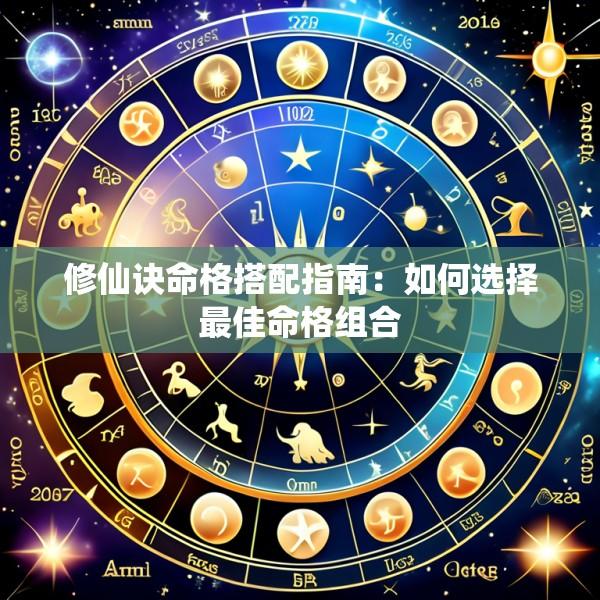 修仙诀命格搭配指南：如何选择最佳命格组合