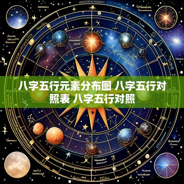 八字五行元素分布图 八字五行对照表 八字五行对照