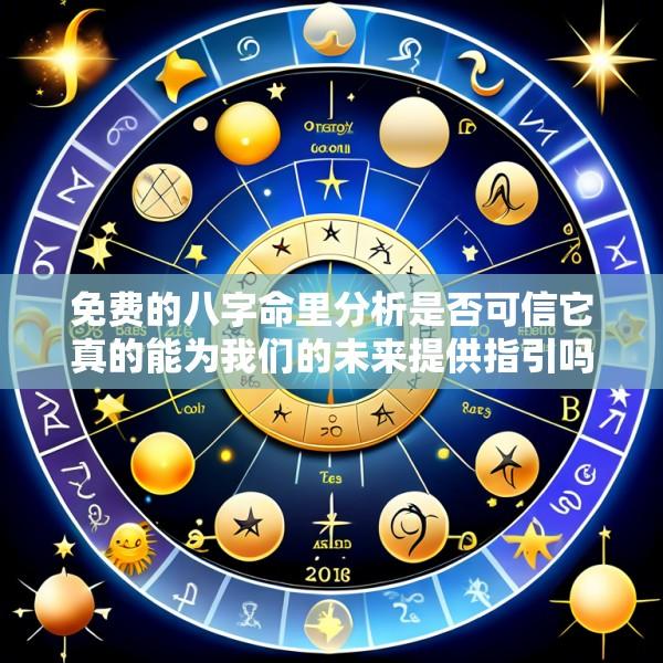 免费的八字命里分析是否可信它真的能为我们的未来提供指引吗