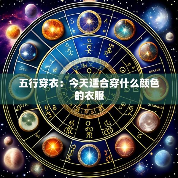 五行穿衣：今天适合穿什么颜色的衣服