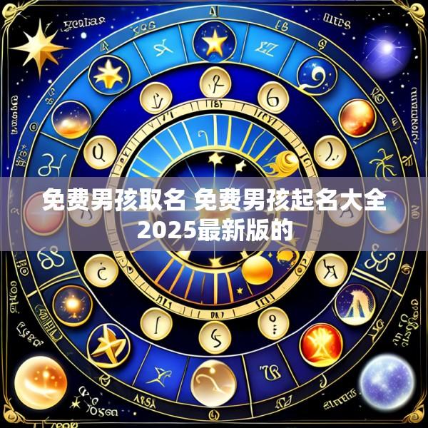 免费男孩取名 免费男孩起名大全2025最新版的