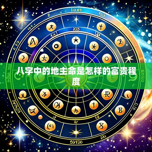 八字中的地主命是怎样的富贵程度