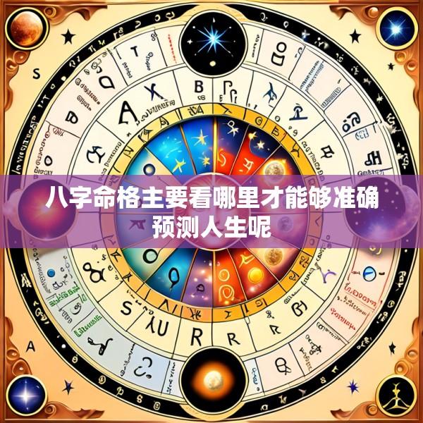 八字命格主要看哪里才能够准确预测人生呢
