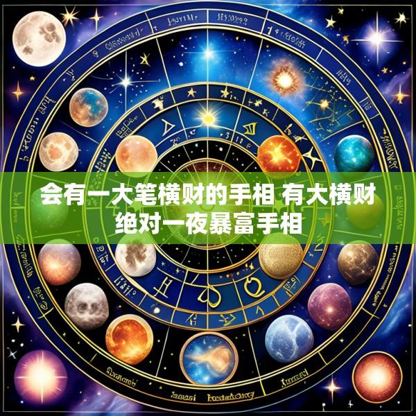 会有一大笔横财的手相 有大横财绝对一夜暴富手相