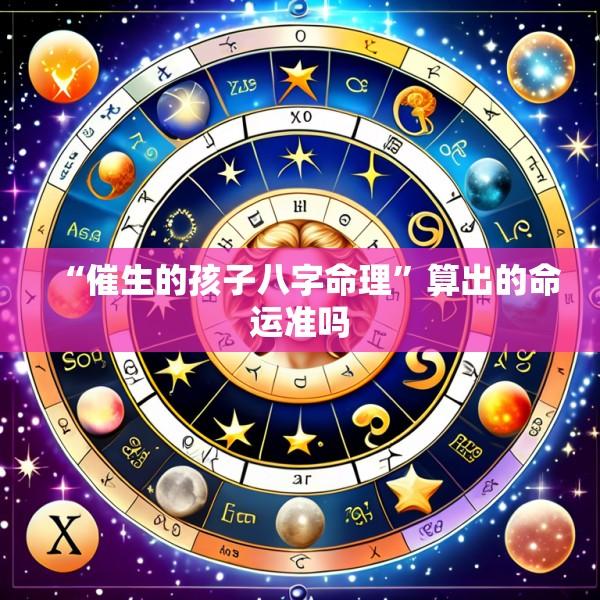 “催生的孩子八字命理”算出的命运准吗