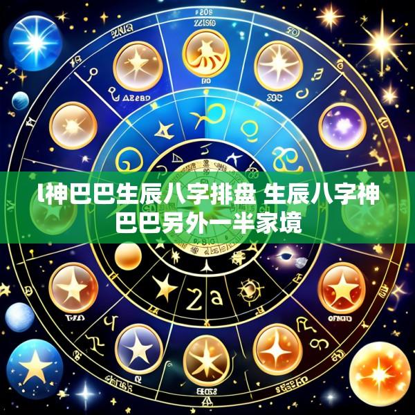 l神巴巴生辰八字排盘 生辰八字神巴巴另外一半家境