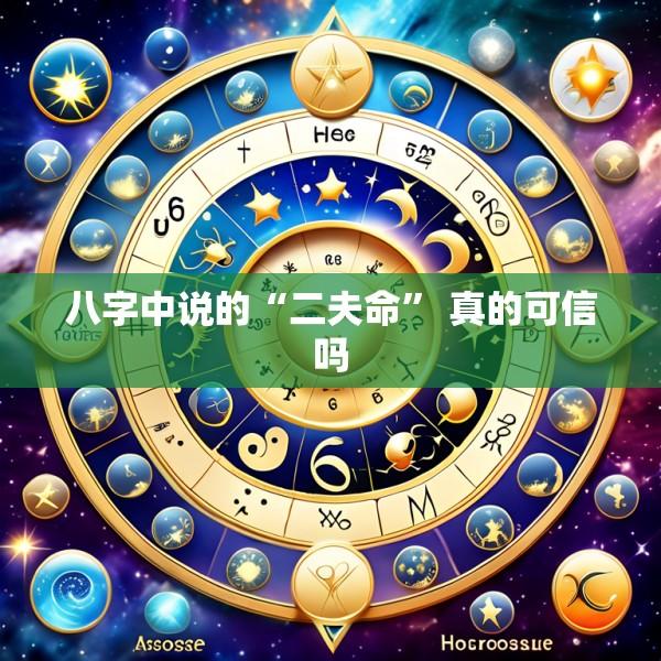 八字中说的“二夫命” 真的可信吗