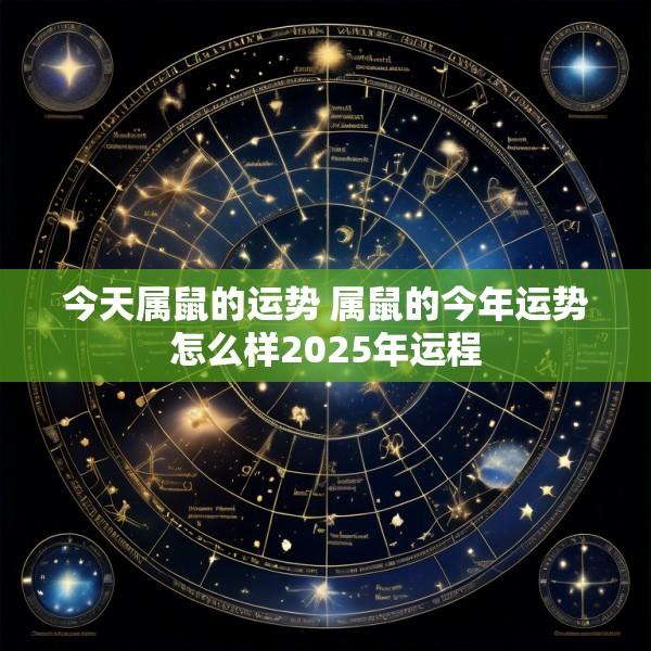 今天属鼠的运势 属鼠的今年运势怎么样2025年运程