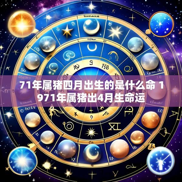 71年属猪四月出生的是什么命 1971年属猪出4月生命运
